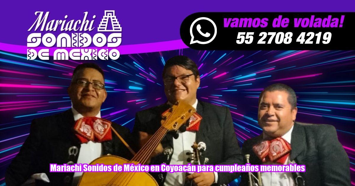 Haz que tus cumpleaños en Coyoacán sea un recuerdo imborrable con la música excepcional de Mariachi Sonidos de México.