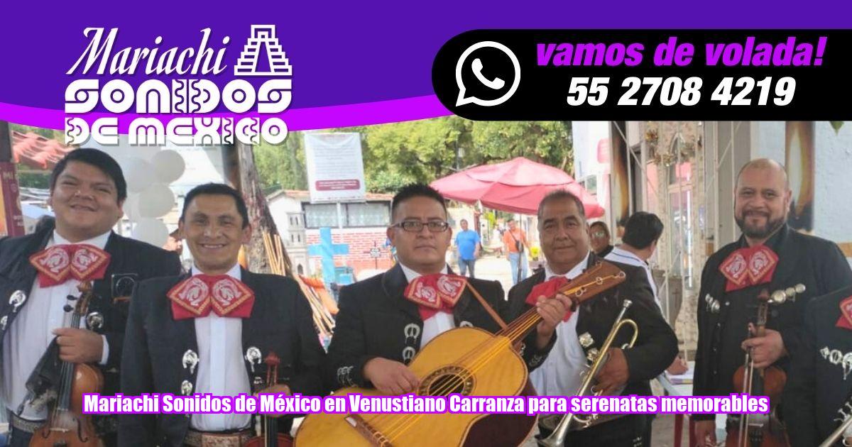 Con Mariachi Sonidos de México, cada serenatas en Venustiano Carranza se convierte en una celebración mágica llena de sentimiento y tradición.